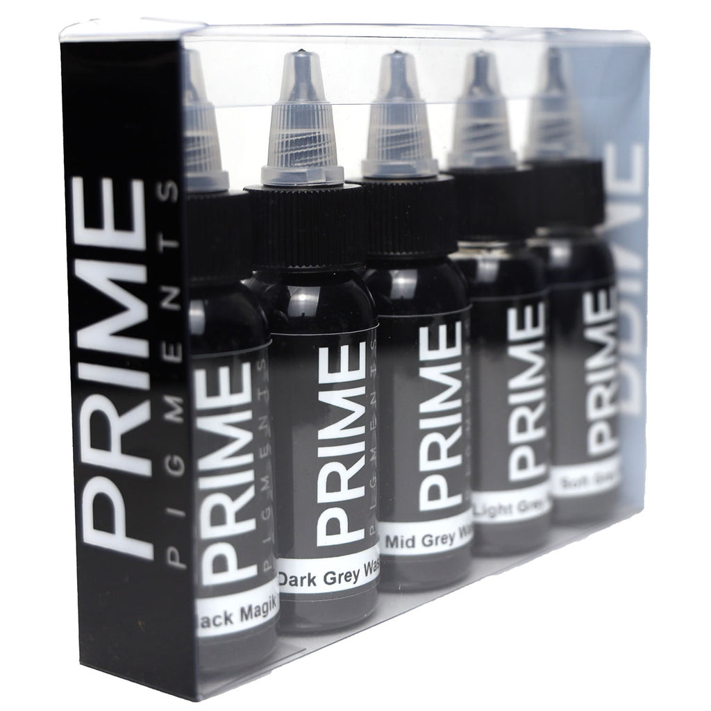 Prime Pigments Prime Wash Greywash Tattoo Ink Set