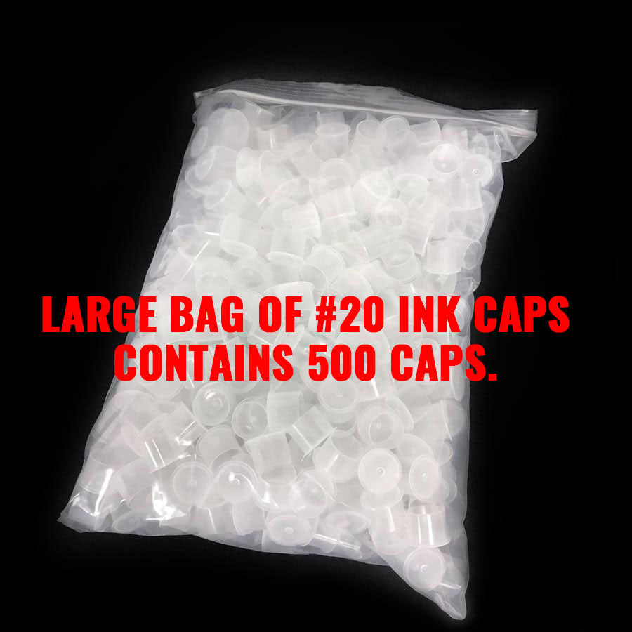 Large Bag of #20 Ink Caps Contains 500 Caps