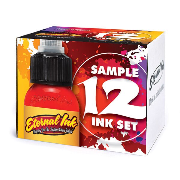 Eternal Ink Tattoo Ink 12 Sample Color Ink Set