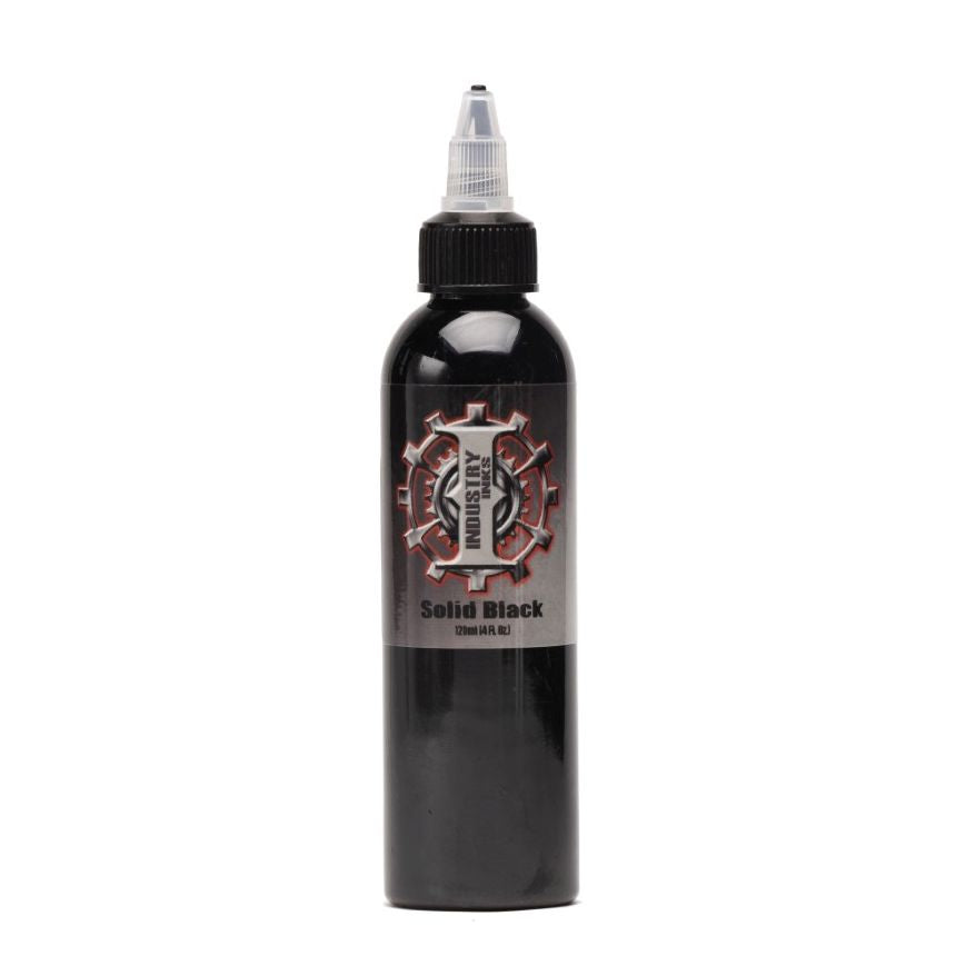 Industry Inks Tattoo Ink Solid Black 4 Ounce Bottle
