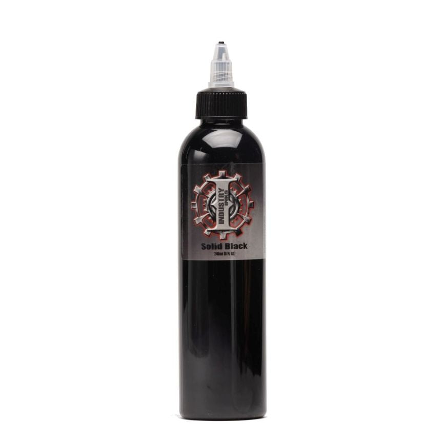 Industry Inks Tattoo Ink Solid Black 8 Ounce Bottle