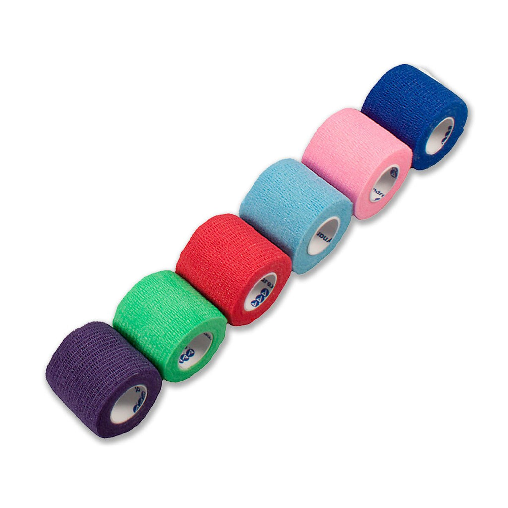Assorted Colors of 2 Inch Sensi Wrap Latex Free Bandages