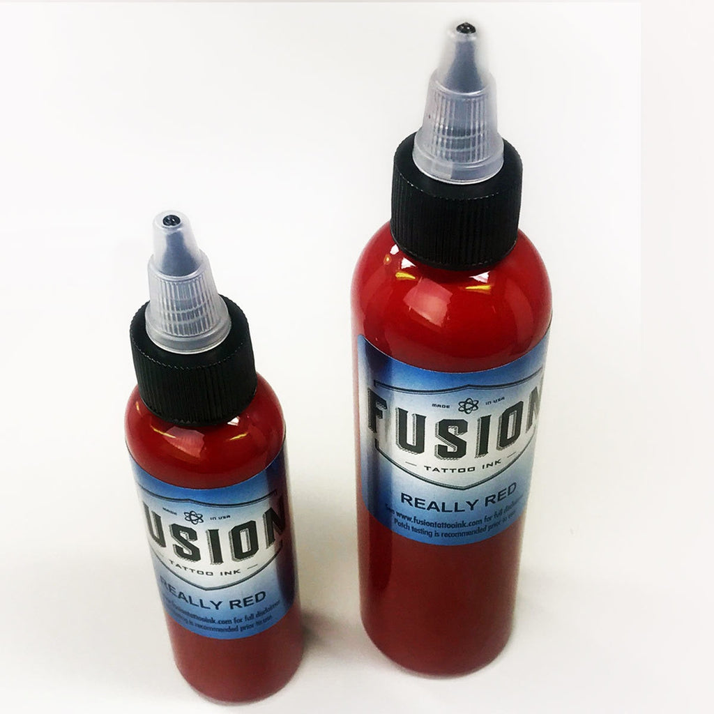 Fusion Ink Tattoo Ink Really Red In 1 and 2 Ounce Bottles